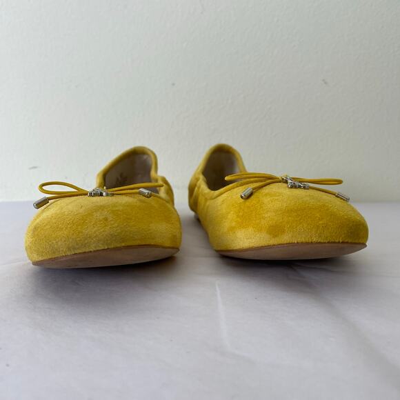 Sam Edelman Felicia Flats Size 6.5 Dijon Yellow Suede Leather Casual Preppy Twee - Picture 6 of 9